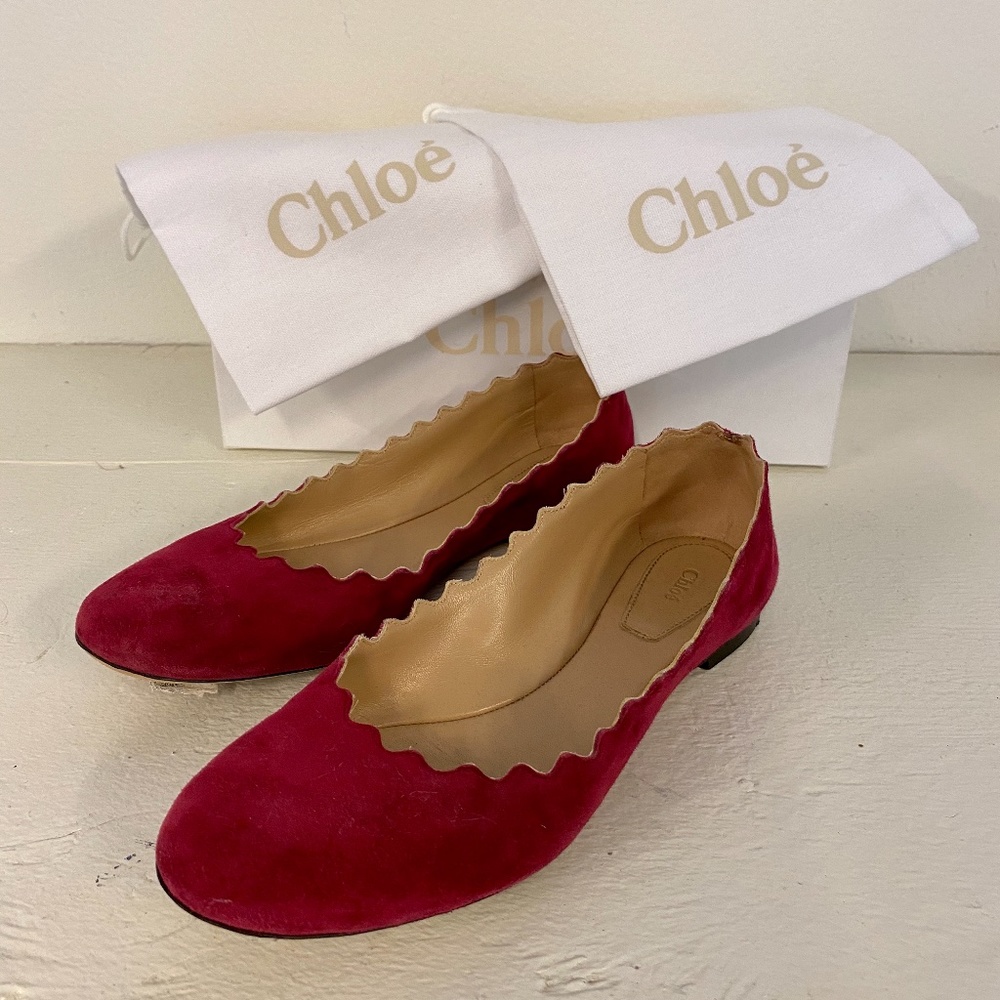 COPY - Chloe Lauren Ballet Flats Red Orchid Size 38 (8)